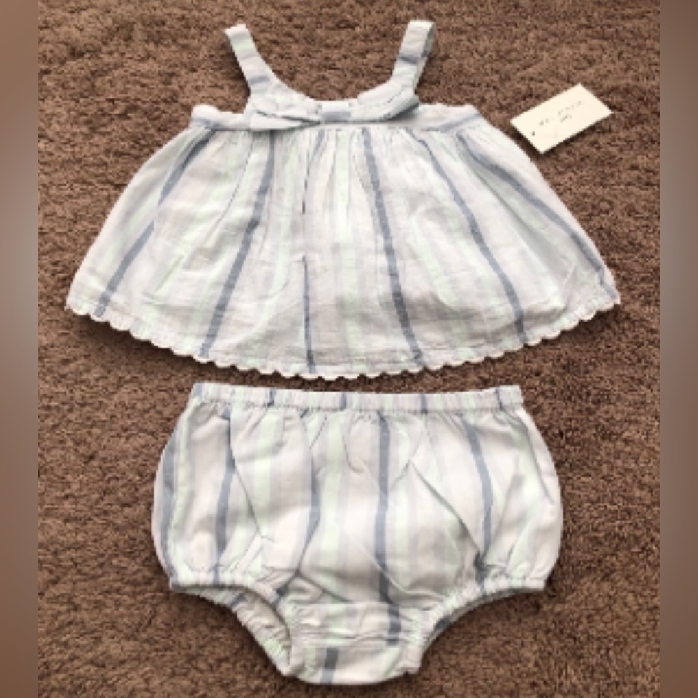 Blue Aqua stripe 3-piece Set